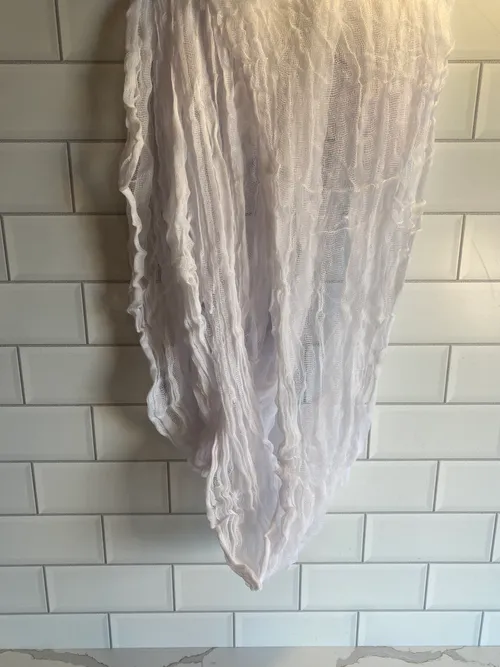 White Cheesecloth Runner