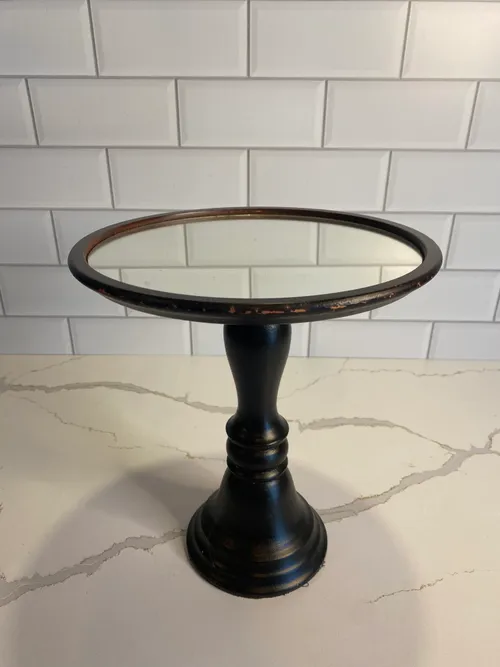 Mirrored Wood Stand