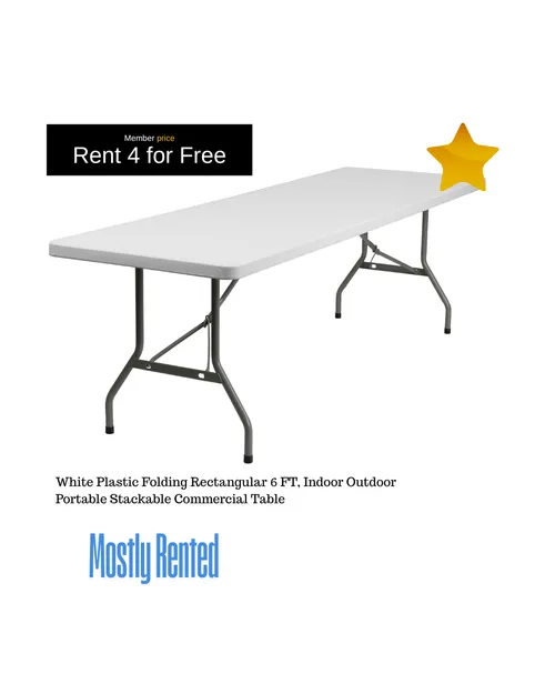 white Retangular Table 