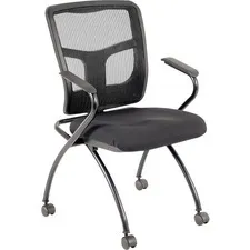 Lorell Mesh Back Fabric Seat Nesting Chairs LLR84374