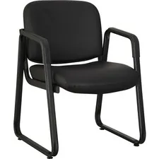 Lorell Black Leather Guest Chair LLR84577