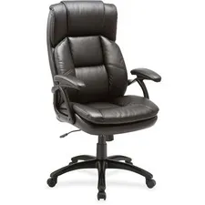 Lorell Black Base High-back Leather Chair LLR59535