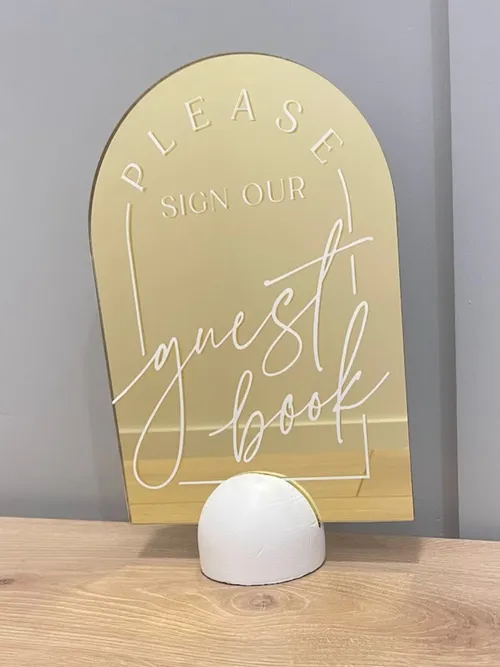 Gold Guest Book Sign