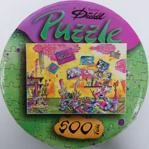 Diddl 500 Teile Puzzle | Diddl als Künstler
