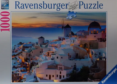 Ravensburger 1000 Teile Puzzle | Abend über Santorini