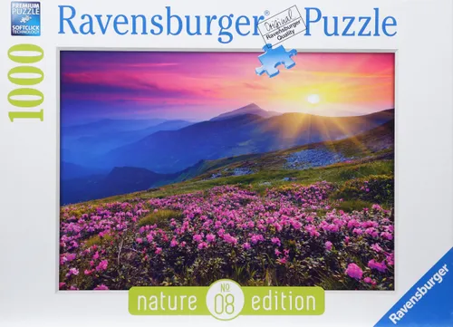 Ravensburger 1000 Teile Puzzle | Bergwiese im Morgenrot