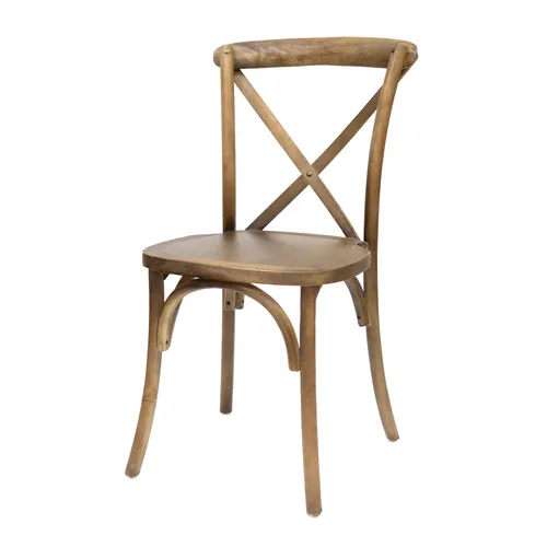 wood cross back chair