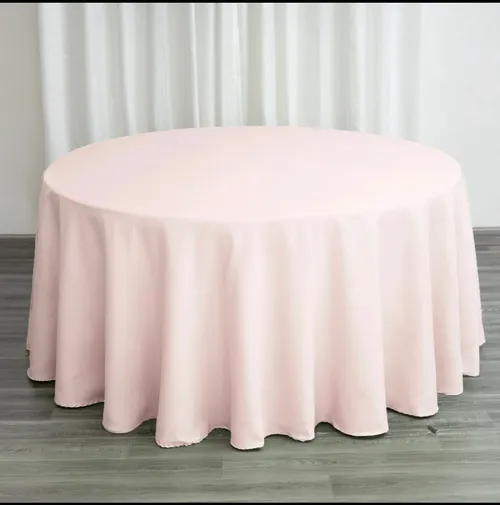 Pink salmon round linen