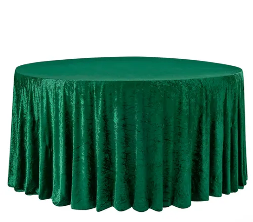 Velvet 132' Round Linen Hunter Green