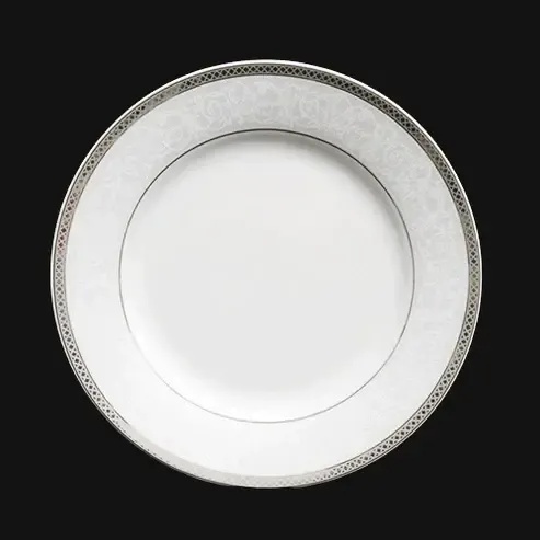Silver Madison Floral Dinner Plate