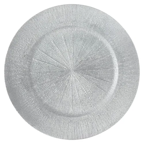 pearlescent silver charger