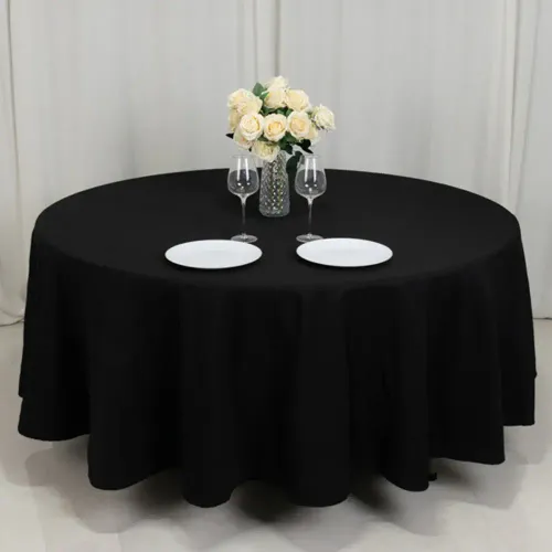 Underlay Black Round  Linen