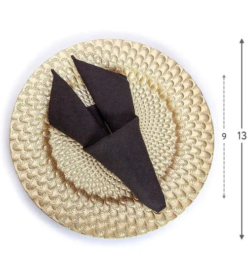 Gold Shell/Peacock Charger plate