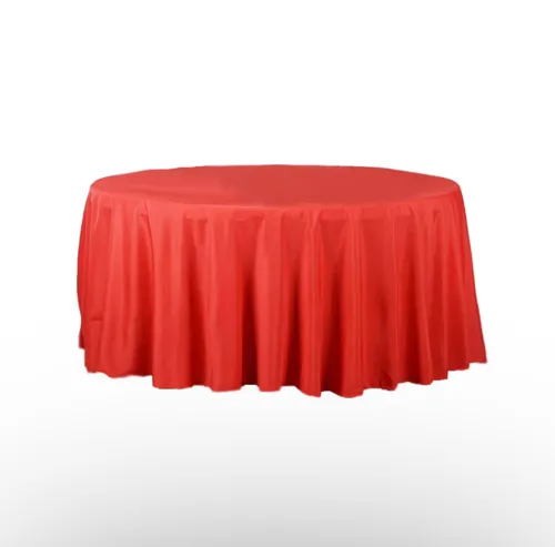Round Linen Red 120