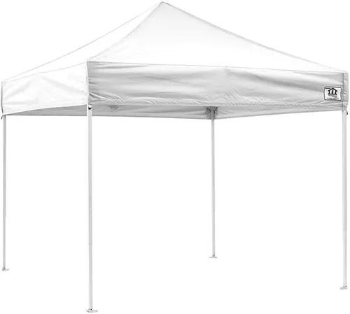 white pop up tent