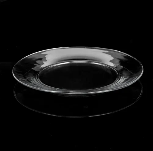 clear cake plate 7 in