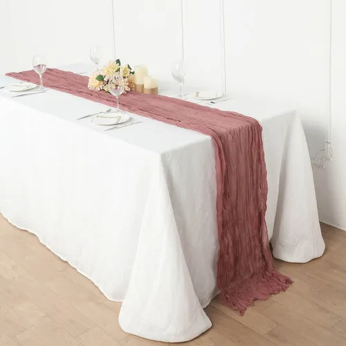 Mauve Cheesecloth Runner