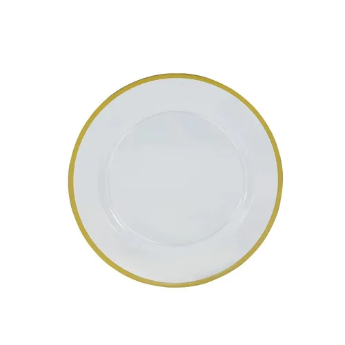 Clear with Wide Gold Rim charger