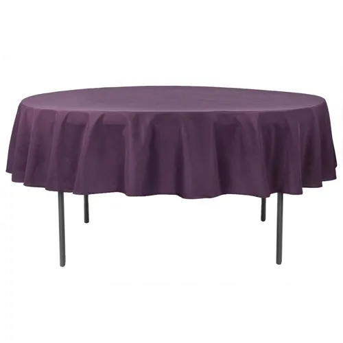 Plum Round 120' linen