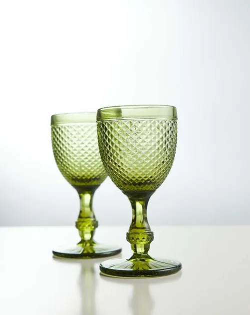 Green Vintage Goblets