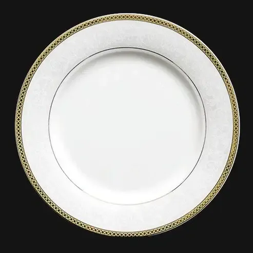 Gold Madison Floral Dinner Plate