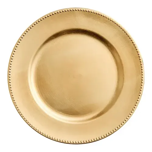 Gold charger ball round