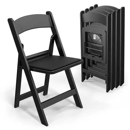 Black resin chair
