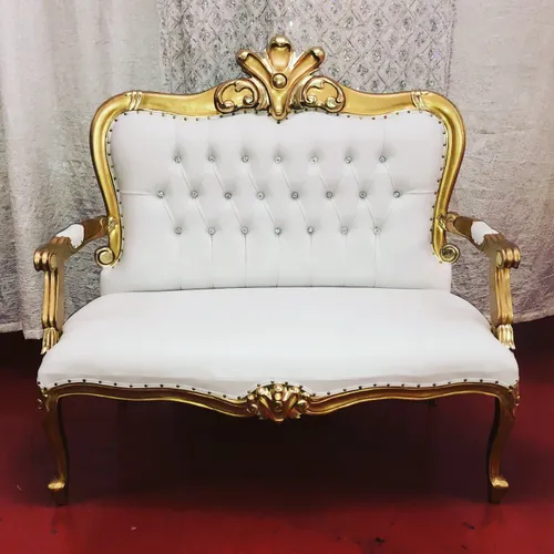 Gold Love Seat