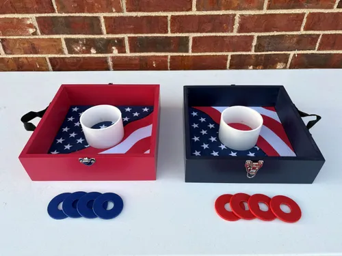Washer Toss Game (Patriotic Theme)
