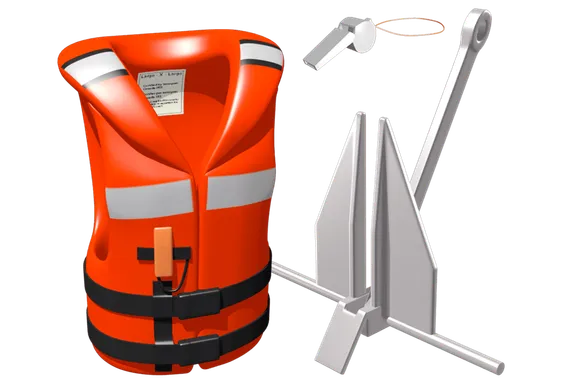 Equipements de sécurité nautique collection image