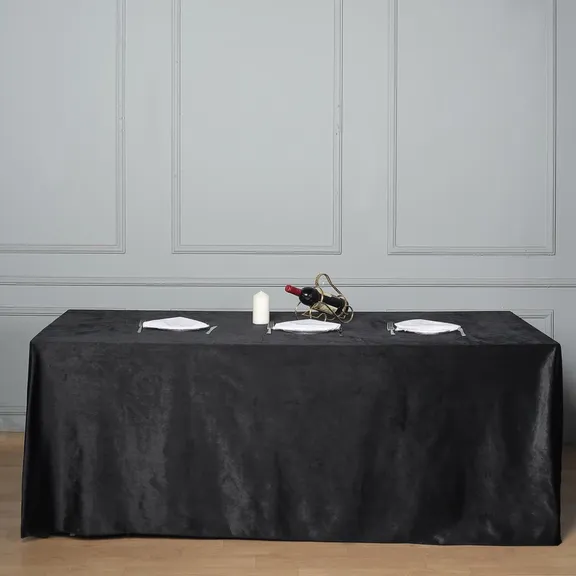 6FT Black Velvet Tablecloths  collection image