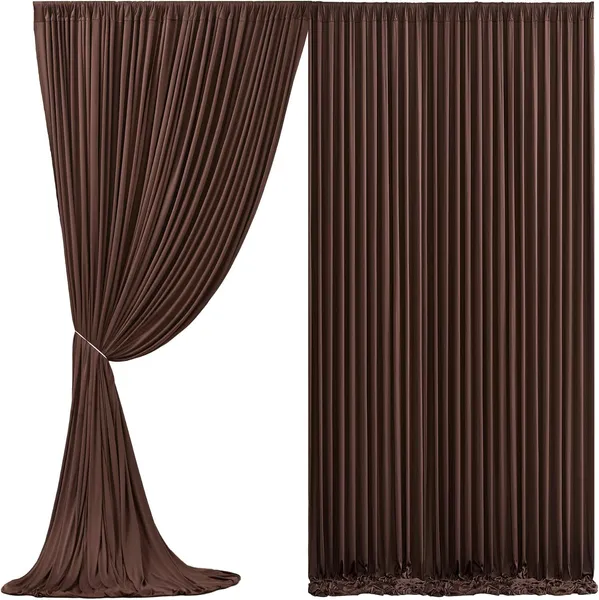 Drape Panel | Brown 10' H X 5'W Polyester rental
