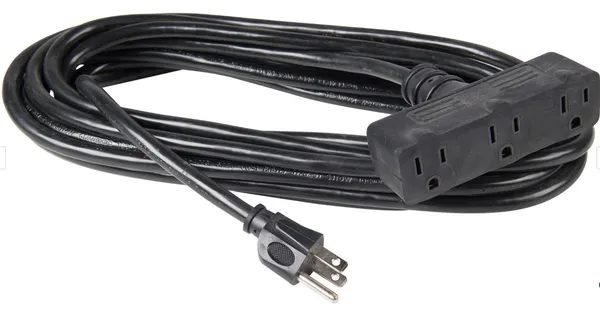 Extension Cord | 25' Black Triple End rental