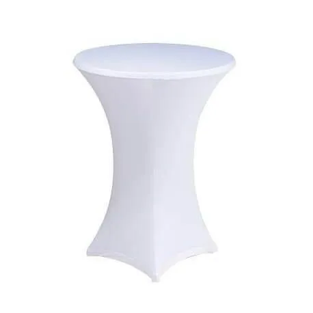 Table haute + Housse blanche (Mange-debout)