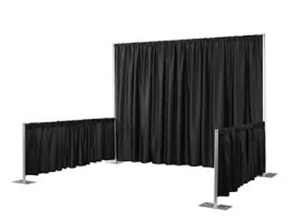 Vendor Booth  Pipe & Drape Black 10 x 10 