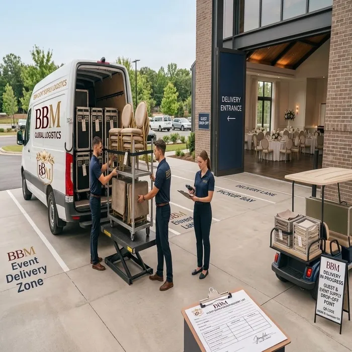 Brown Butter Moments event rentals prepared for pickup and delivery
