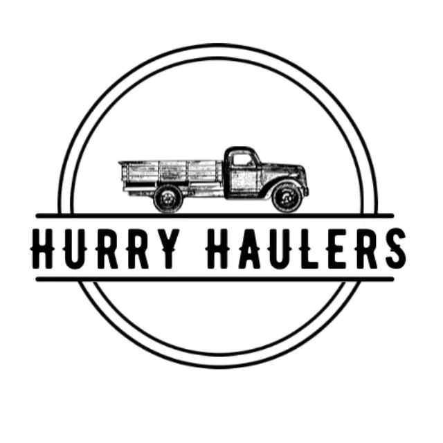 Hurry Haulers junk removal and dumpster rental service in a Sioux Falls residential neighborhood.
