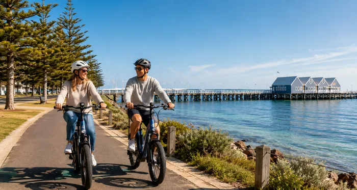 E-Bike riding on the beautiful Busselton Foreshore