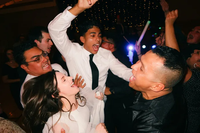 People dancing and having a great time at a wedding in Adelaide 