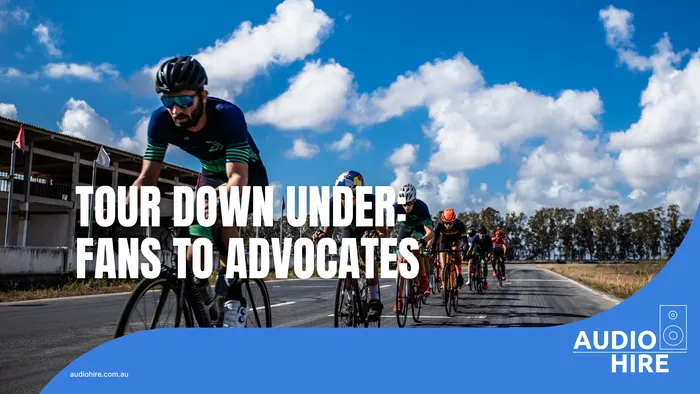 TDU Fans to advocates. Cyclists race at Tour Down Under in Adelaide.