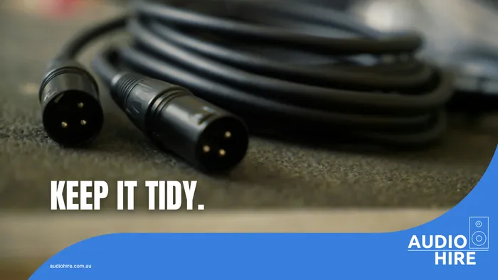 Coiled XLR audio cable Adelaide.