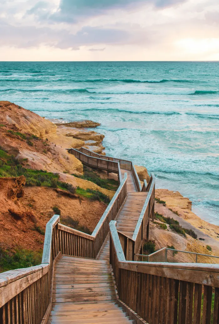 Adelaide stairs boardwalk beach