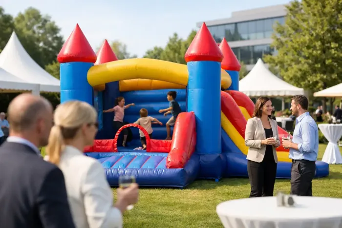 Springkasteel op bedrijf event
