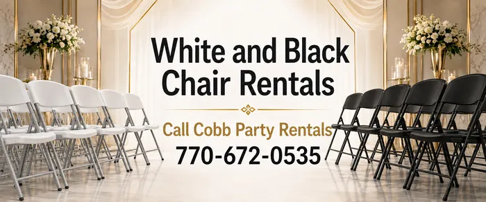 White vs. Black Chair Rentals in Marietta Atlanta Georiga, GA 