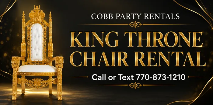 king throne chair rental near me, throne chair rental Marietta GA, royal chair rental Atlanta, birthday throne chair rental, wedding throne chair rental, throne chairs Cobb County