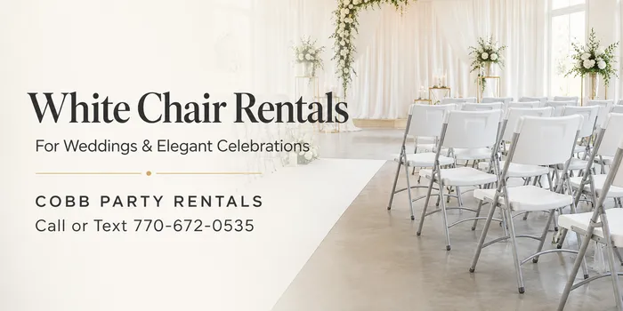 White Chair Rentals for Weddings in Marietta, GA