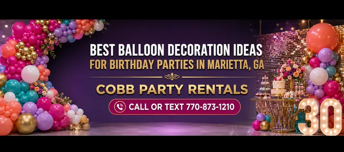 Book Birthday Balloon Decorations in Marietta, GA