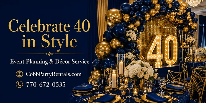 40th Birthday Event Planning and Décor Services in Atlanta