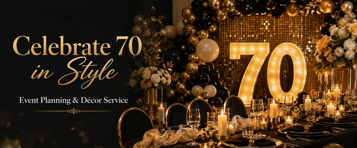 70th Birthday Event Planning and Décor Services in Atlanta