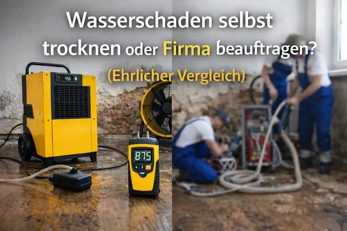 Wasserschaden selbst trocknen oder Firma beauftragen?